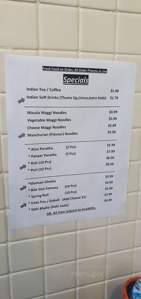 Vatica - Toronto, ON menu_pic