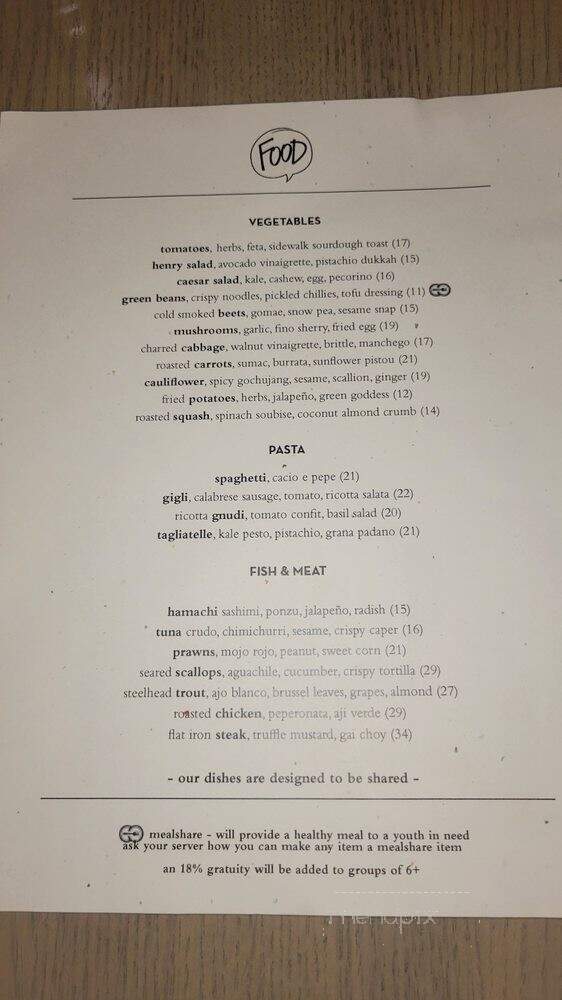 Little Henry - Calgary, AB menu_pic