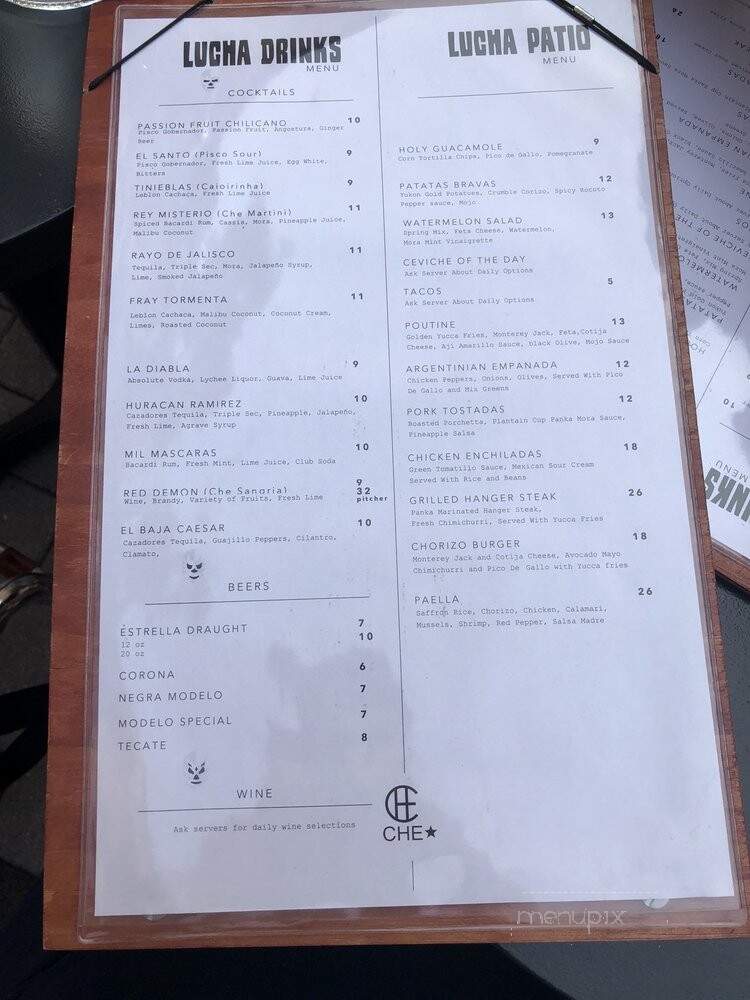 Che Restobar - London, ON menu_pic