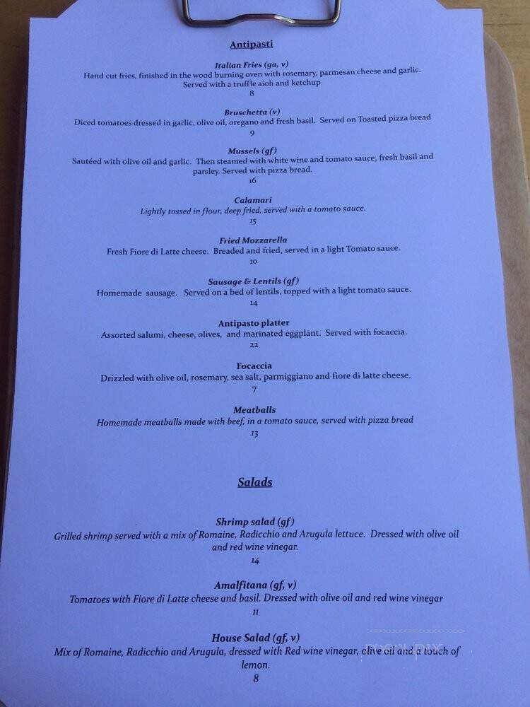 LDV Pizza Bar - Calgary, AB menu_pic