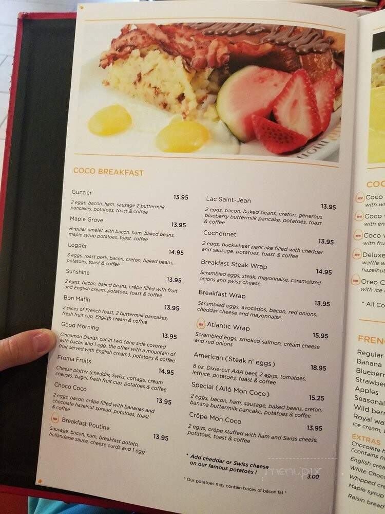 Allo! Mon Coco - Brossard, QC menu_pic