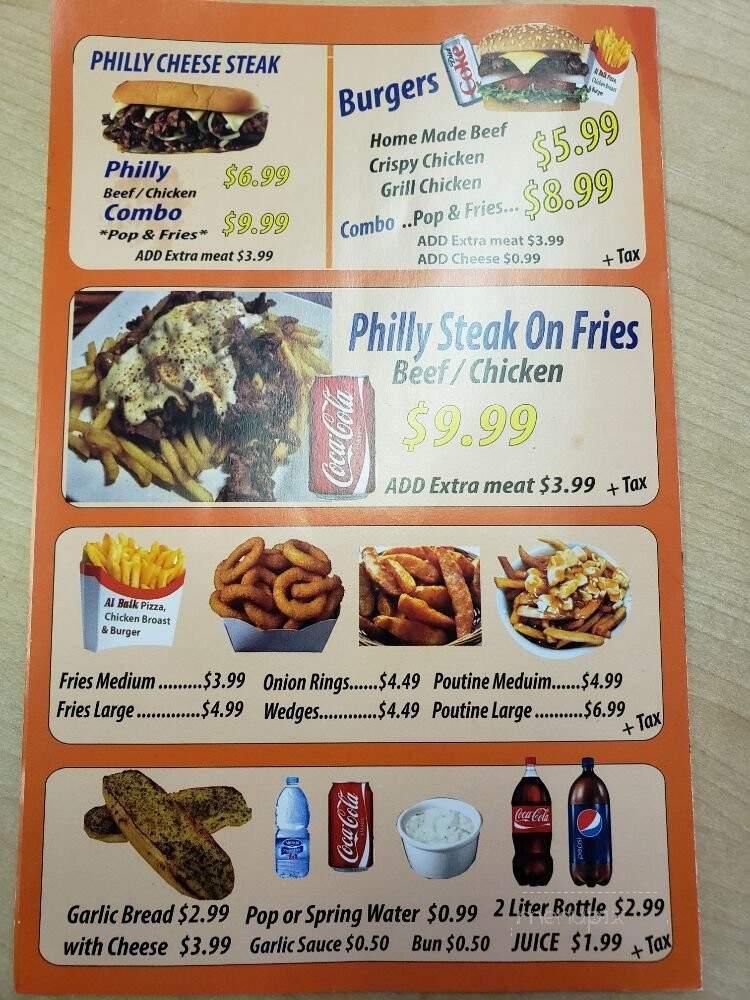 Al Baik Pizza & Broast - Ajax, ON menu_pic