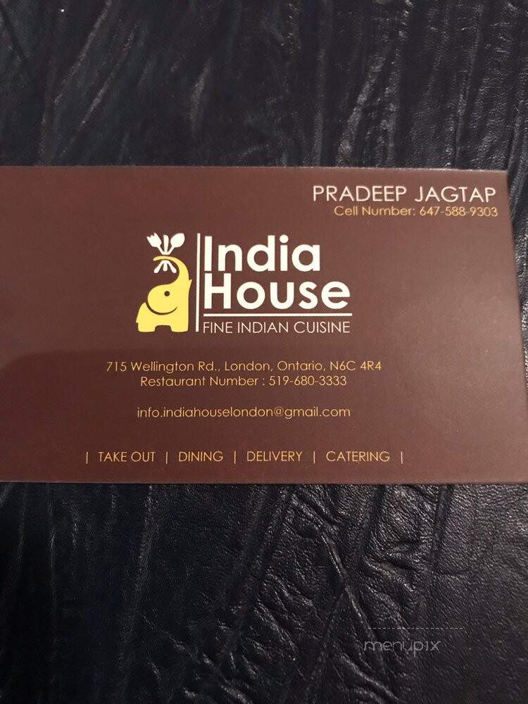 India House Fine Indian Cuisine - London, ON menu_pic