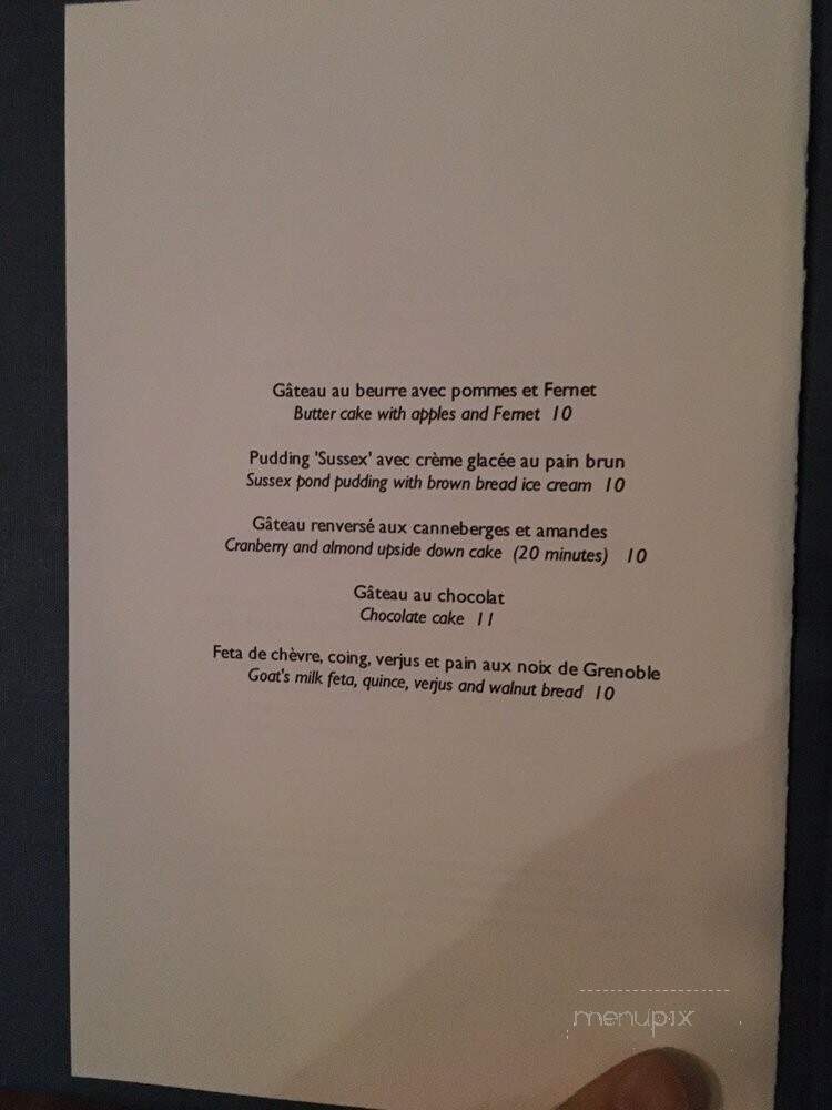 Lawrence - Montreal, QC menu_pic