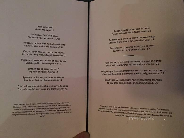 Lawrence - Montreal, QC menu_pic