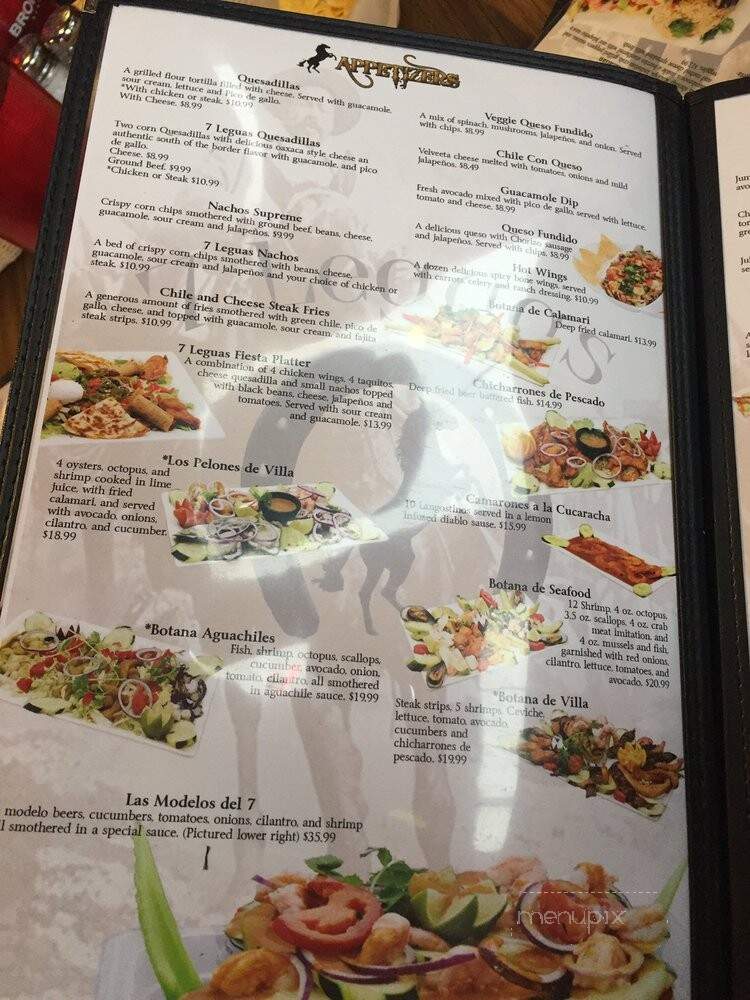 7 Leguas Mexican Grille - Denver, CO menu_pic