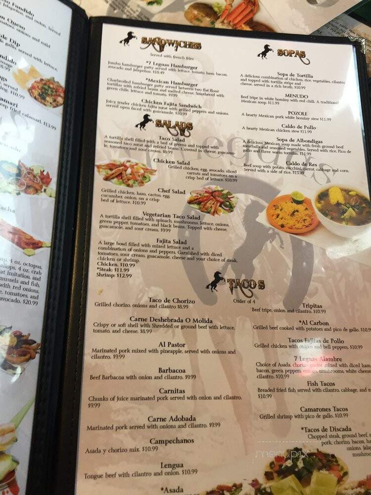 7 Leguas Mexican Grille - Denver, CO menu_pic