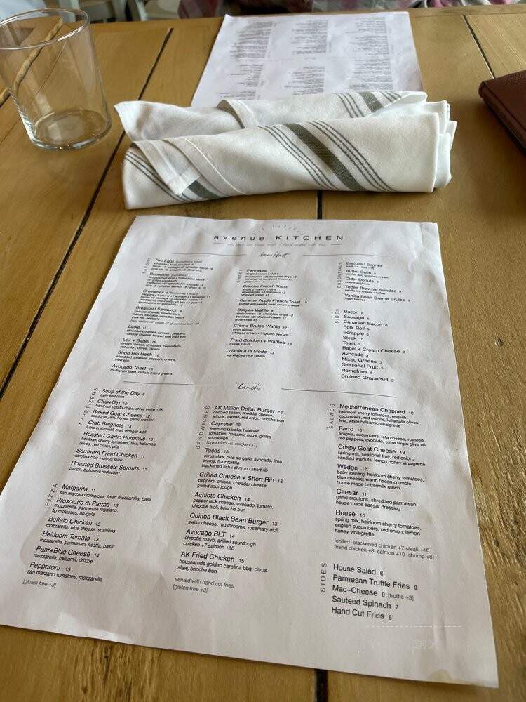 Avenue Kitchen - Glen Mills, PA menu_pic
