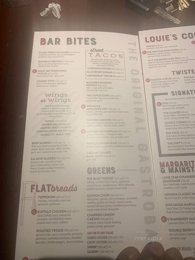 Bar Louie - Center Valley, PA menu_pic
