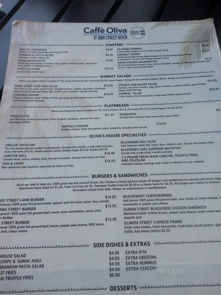 Caffe Oliva - Chicago, IL menu_pic