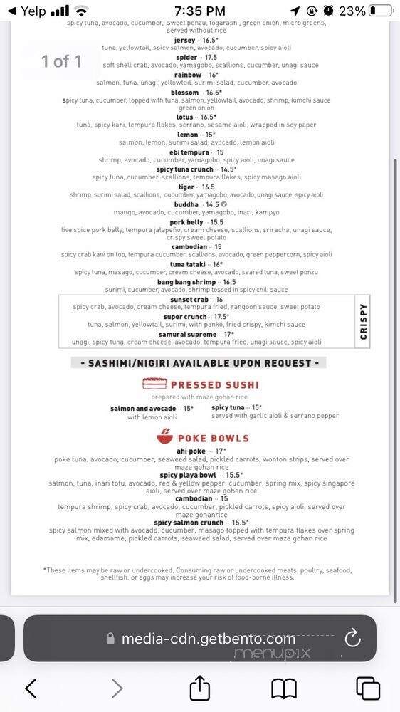 CO - Charlotte, NC menu_pic