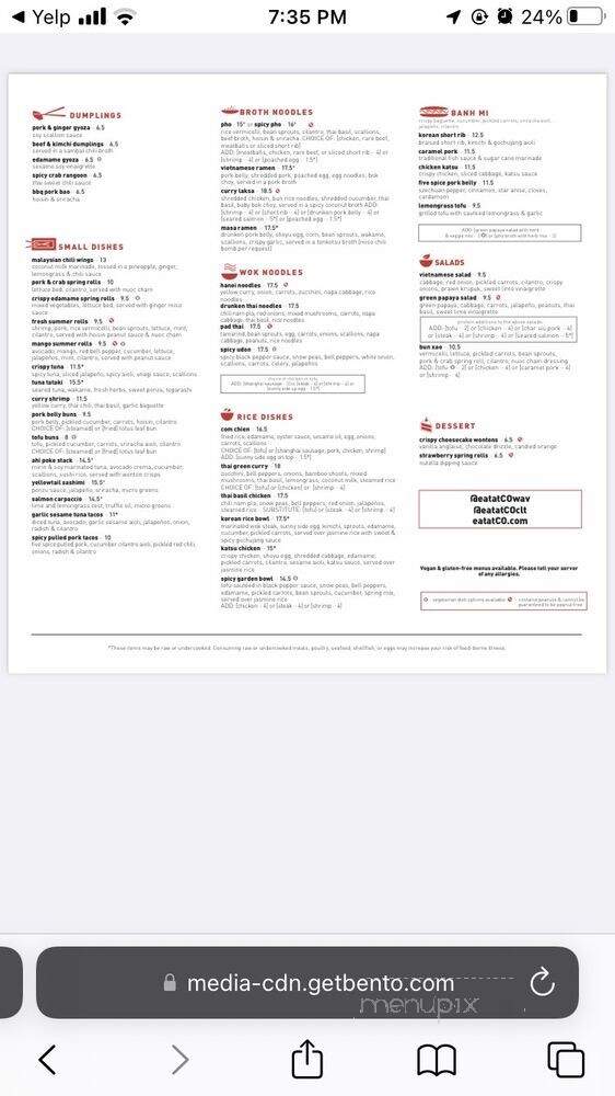 CO - Charlotte, NC menu_pic