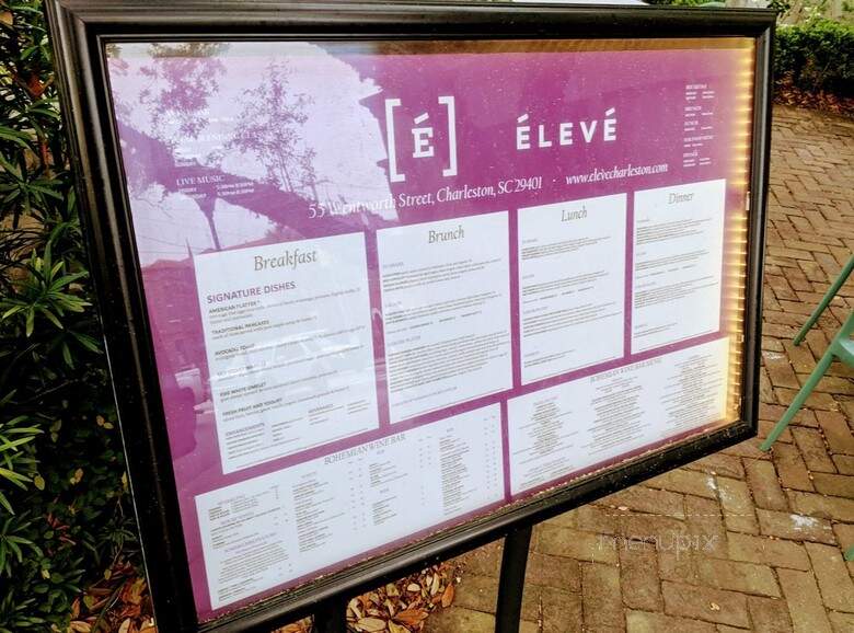 eleve - Charleston, SC menu_pic
