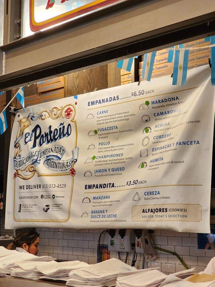 El Porteno Empanadas - San Francisco, CA menu_pic