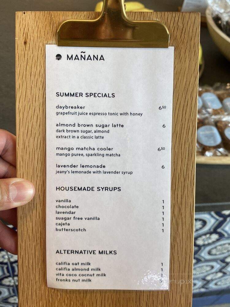Manana Coffee & Juice - Austin, TX menu_pic