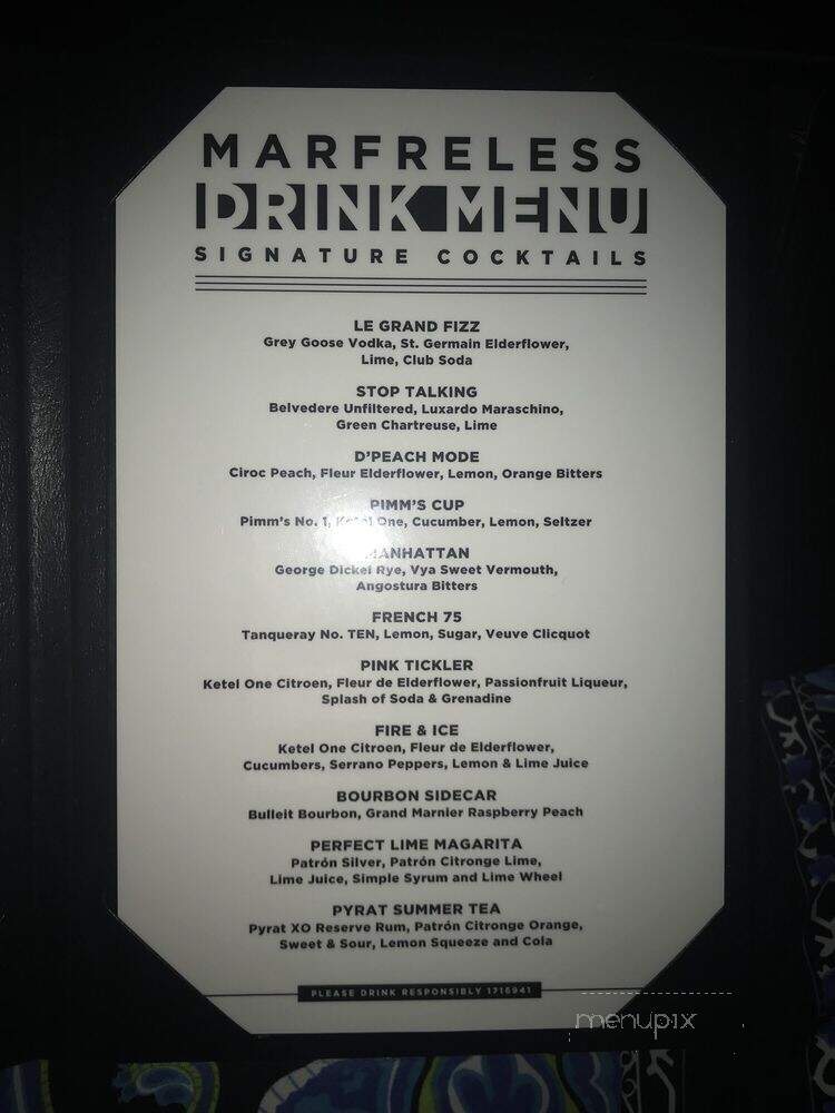 Marfeless - Houston, TX menu_pic