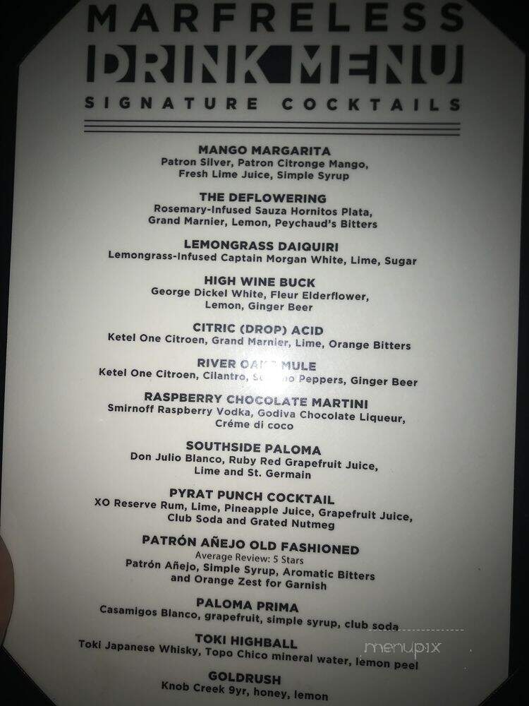 Marfeless - Houston, TX menu_pic