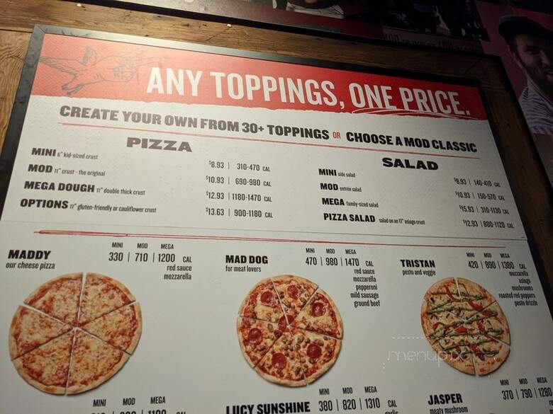 MOD Pizza - Downey, CA menu_pic