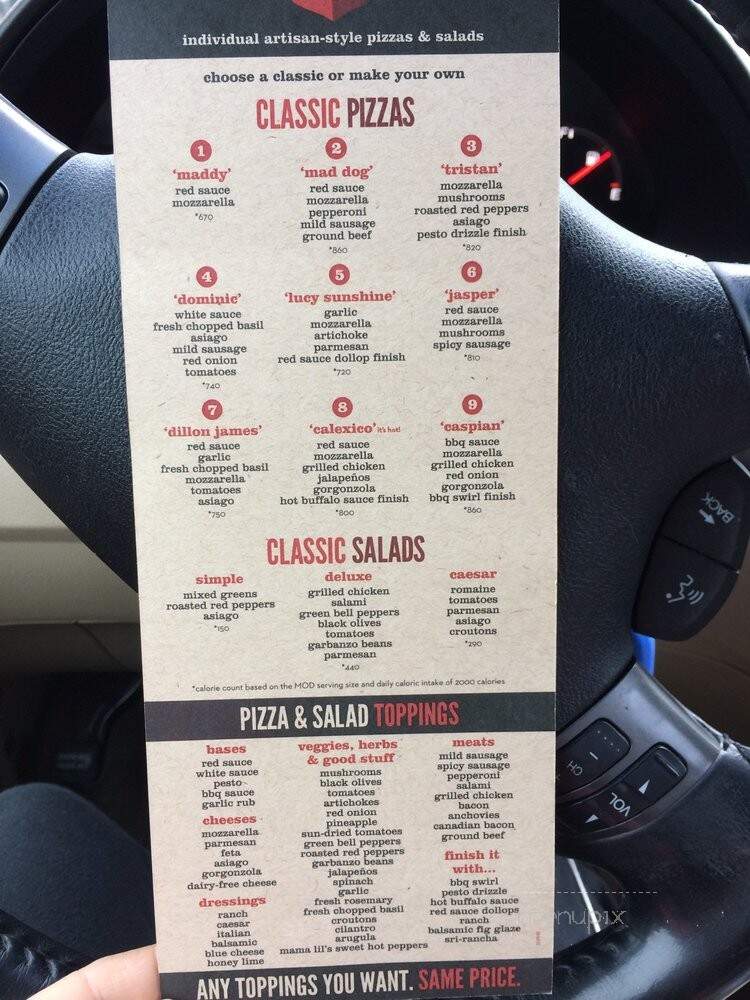 MOD Pizza - Pasadena, TX menu_pic