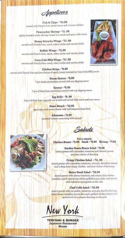 New York Teriaki - Moxee, WA menu_pic