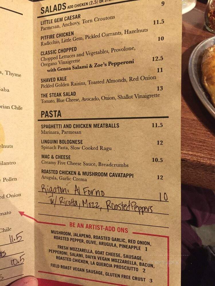 Pitfire Artisan Pizza - Westlake Village, CA menu_pic