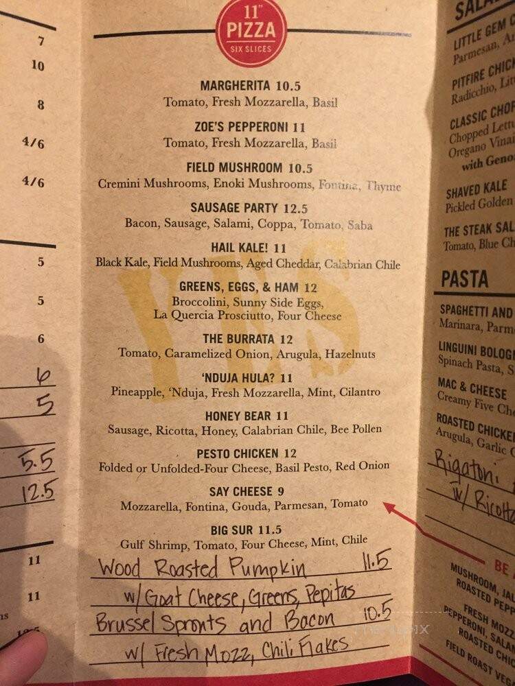 Pitfire Artisan Pizza - Westlake Village, CA menu_pic
