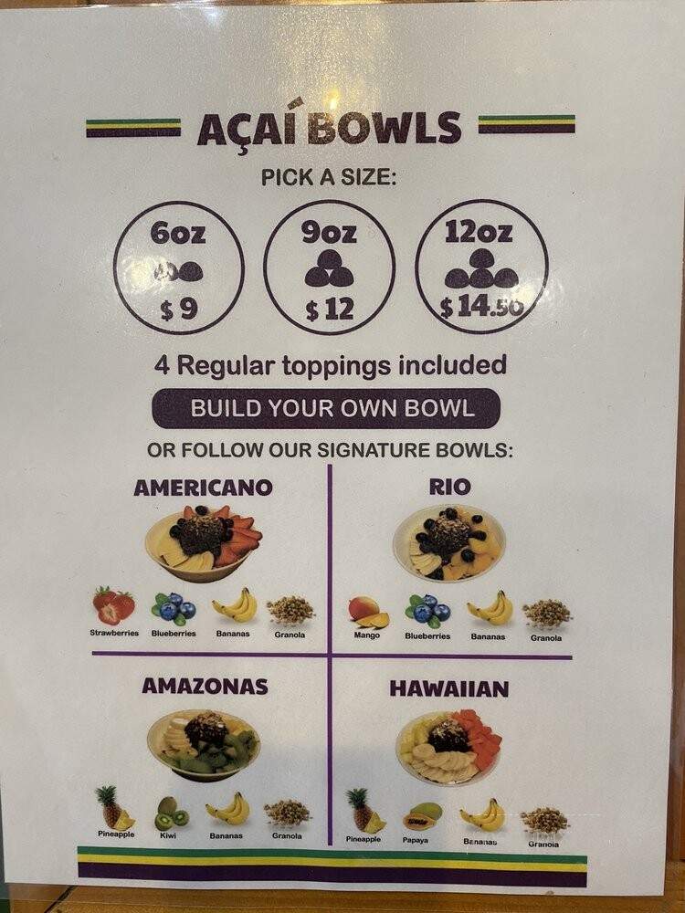 RioZonas Acai - Studio City, CA menu_pic