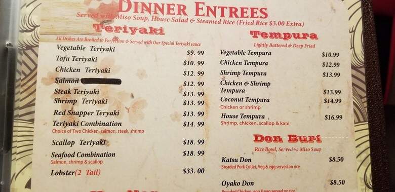 Sakana Japanese Sushi Bar & Grill - Boise, ID menu_pic
