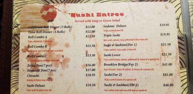 Sakana Japanese Sushi Bar & Grill - Boise, ID menu_pic