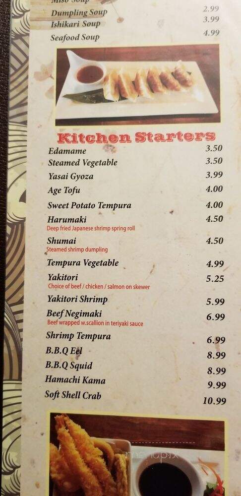 Sakana Japanese Sushi Bar & Grill - Boise, ID menu_pic