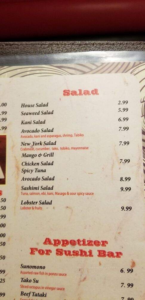 Sakana Japanese Sushi Bar & Grill - Boise, ID menu_pic