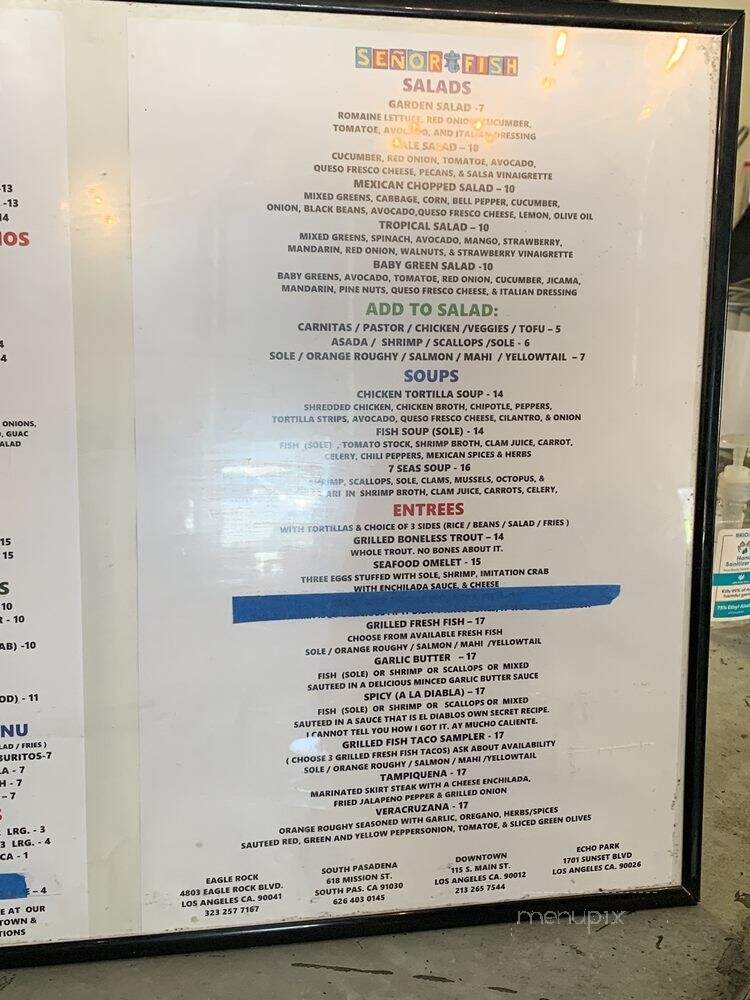 Senor Fish - Los Angeles, CA menu_pic