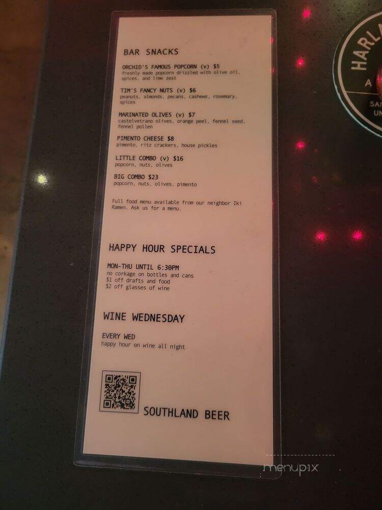 Southland Beer - Los Angeles, CA menu_pic