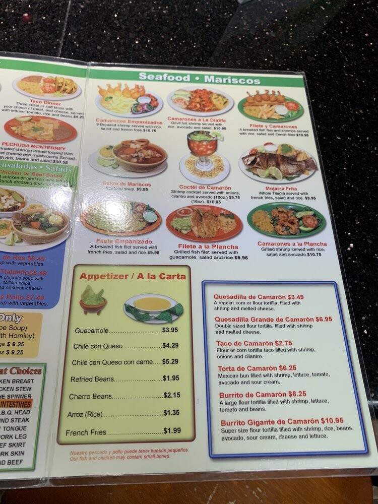 Taqueria El Dorado - Houston, TX menu_pic