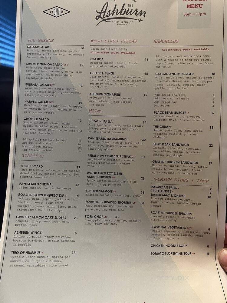 The Ashburn - Rosemont, IL menu_pic