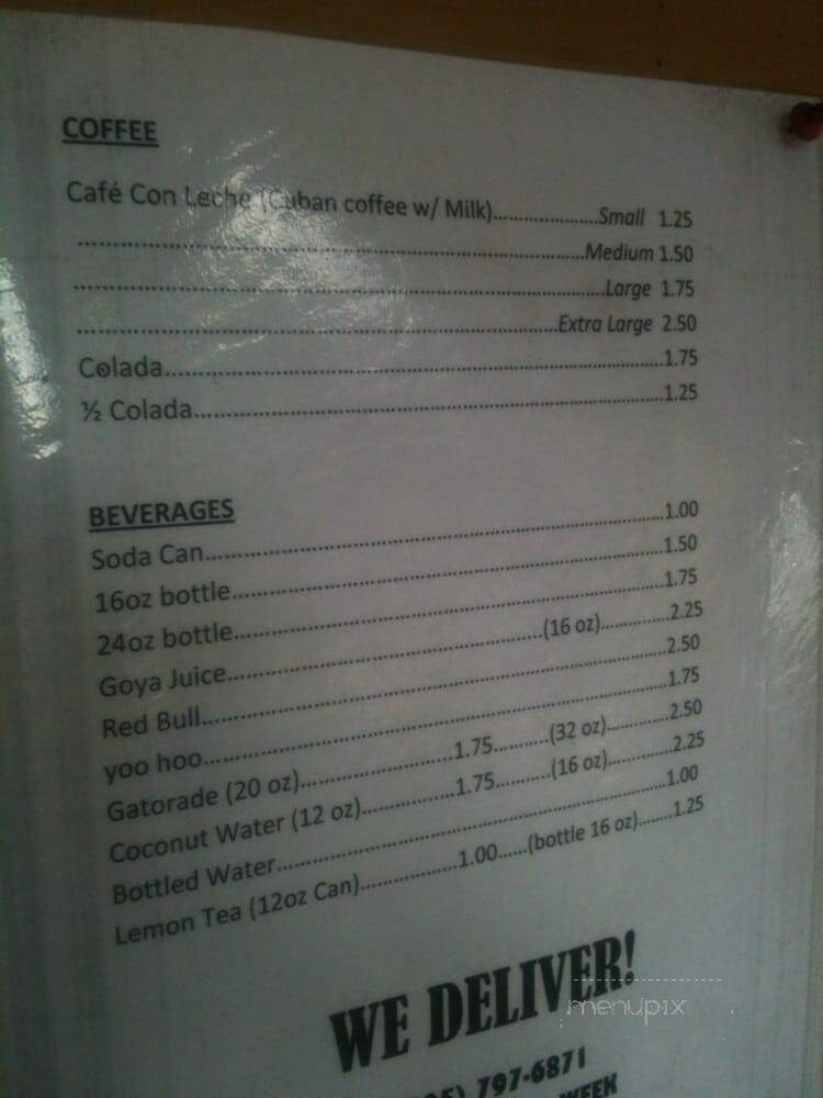 The Best Coffee in Town - Key West, FL menu_pic