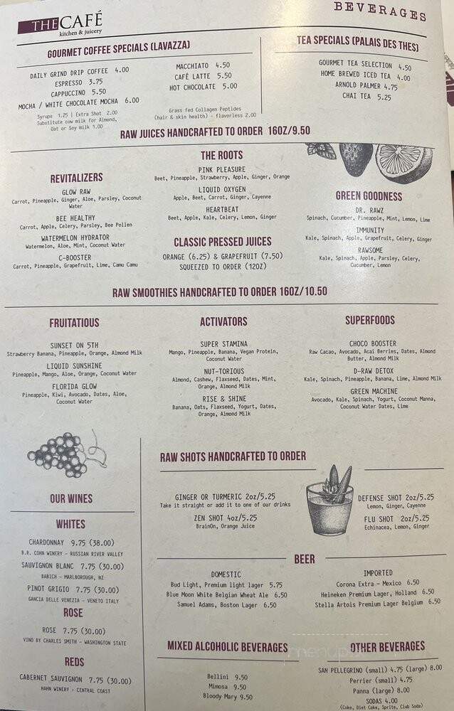 The Cafe - Naples, FL menu_pic