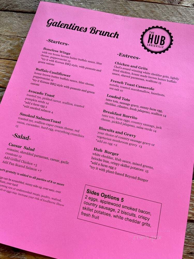 The Hub Louisville - Louisville, KY menu_pic