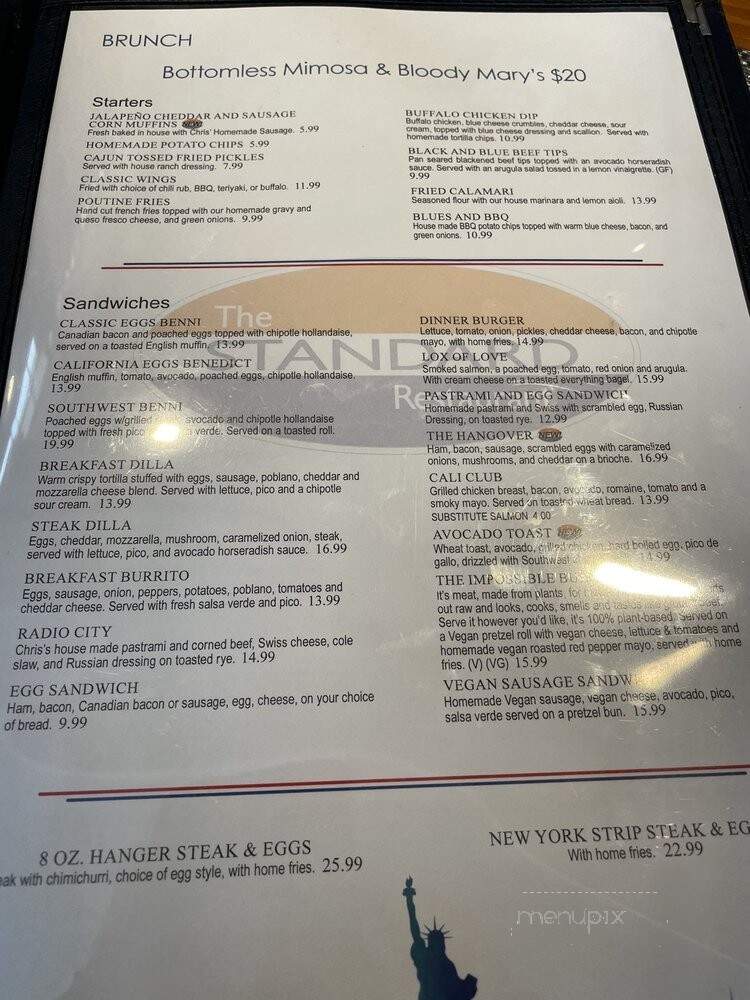 The Standard - Fort Myers, FL menu_pic