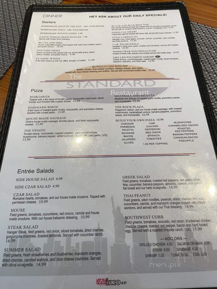 The Standard - Fort Myers, FL menu_pic
