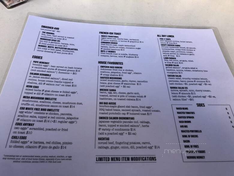 Threefold Cafe South Miami - Coral Gables, FL menu_pic