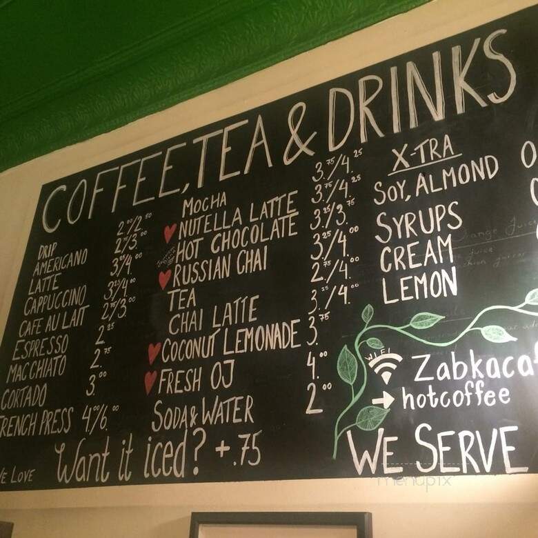 zabka Cafe - Brooklyn, NY menu_pic