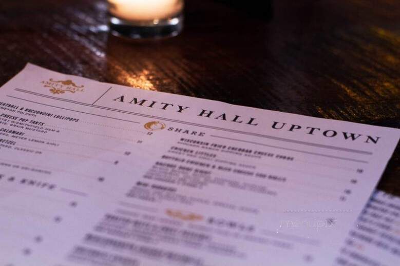 Amity Hall Uptown - New York, NY menu_pic