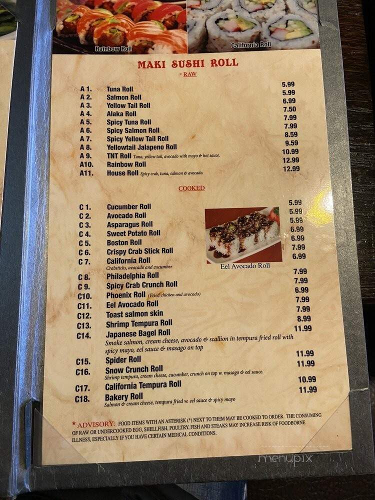 Asian Fusion - Kennesaw, GA menu_pic