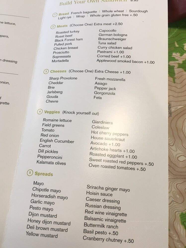 Backcountry Delicatessen - Denver, CO menu_pic