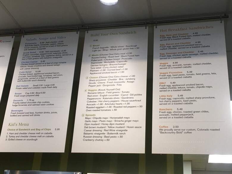 Backcountry Delicatessen - Denver, CO menu_pic