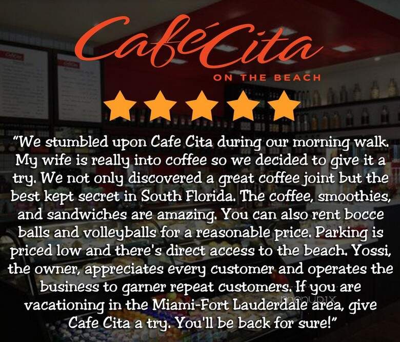 Cafe Cita On the Beach - Hallandale Beach, FL menu_pic