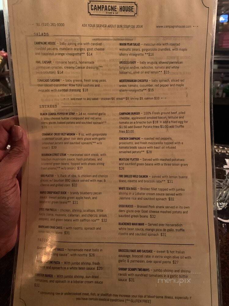 Campagne House - Bethpage, NY menu_pic