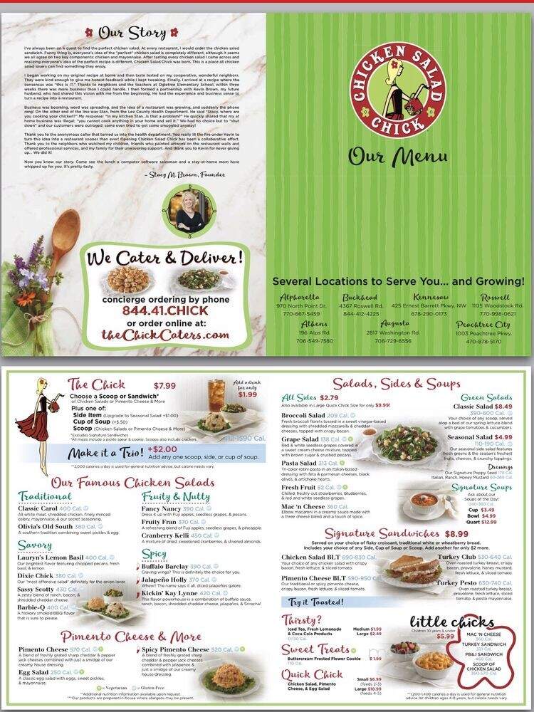 Chicken Salad Chick - Peachtree City, GA menu_pic