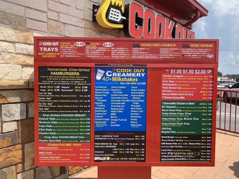 Cook Out - Gainesville, GA menu_pic